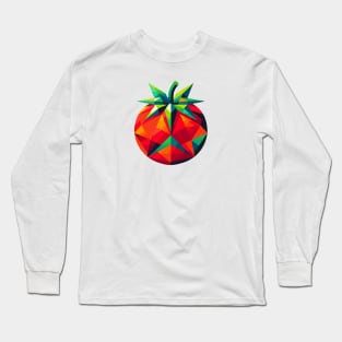 Abstract Geometric Tomato - Color Design Long Sleeve T-Shirt